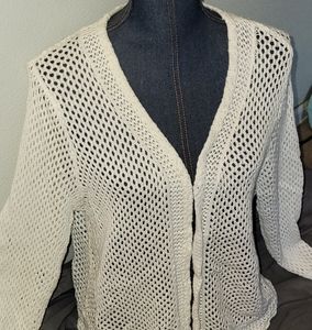 White crochet sweater